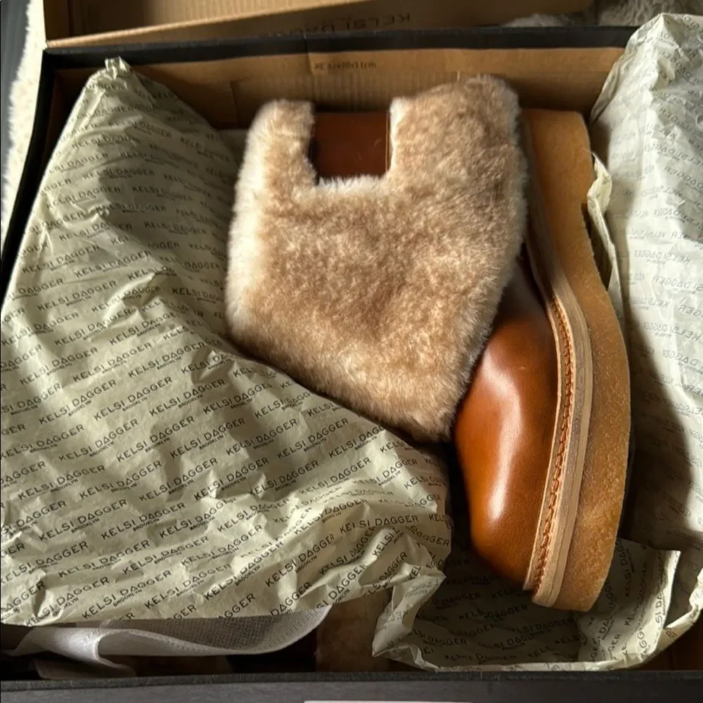 Kelsi Dagger Brown and Tan Ankle Boots